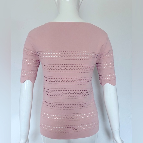 CHLOE BEIGE ROSE BLUSH PINK KNIT TOP SHIRT SIZE XS - Picture 5 of 10